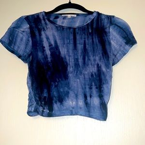Blue Tie Dye Crop Top. Size Small Women’s.